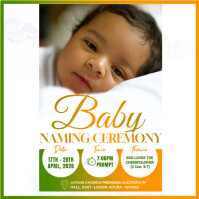 Naming ceremony flyer Instagram Post template