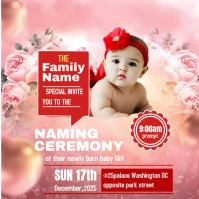 Naming ceremony flyer Square (1:1) template