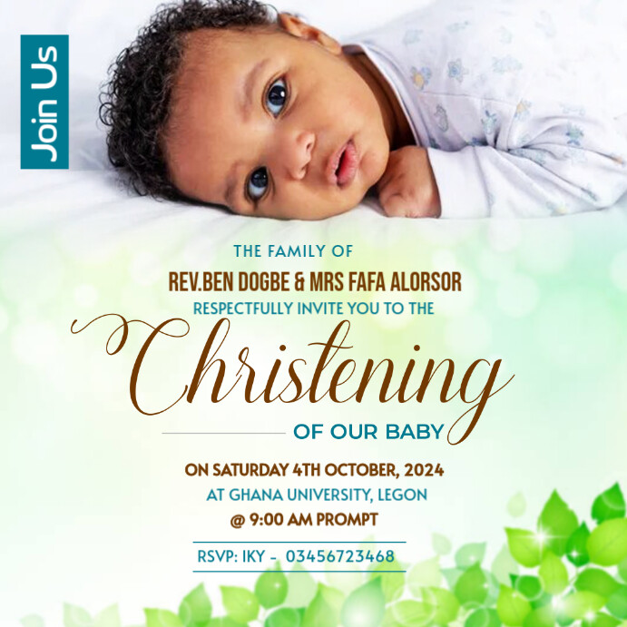 Naming Ceremony Post template