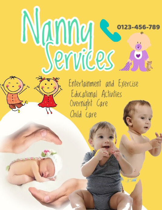 Nanny Services Flyer Template PosterMyWall
