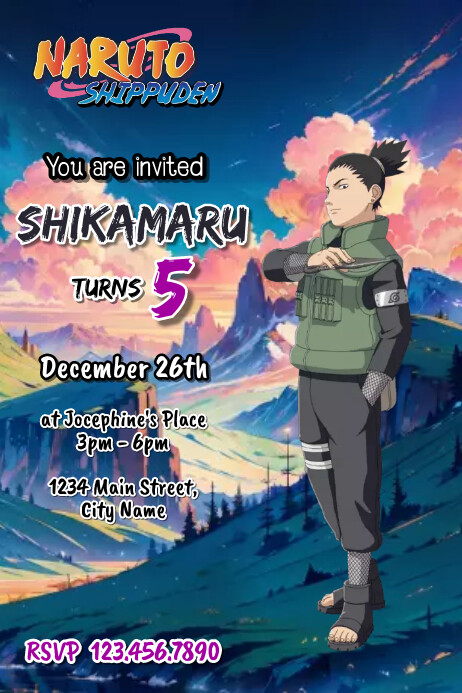 Naruto Birthday Template PosterMyWall