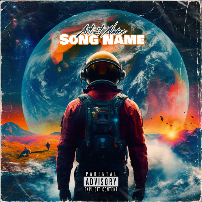 Nasa Cover Album music art trap mixtape rap template