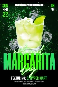 Nationa Margarita Day Poster template