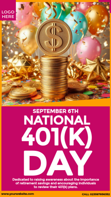 National 401(k) Day Template História do Instagram