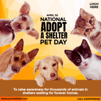 National Adopt a Shelter Pet Day Сообщение Instagram template