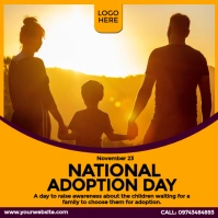 National Adoption Day Awareness Message Instagram template