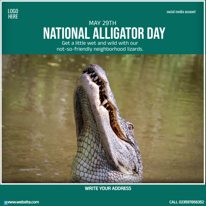 national alligator day Template PosterMyWall national alligator day Template PosterMyWall