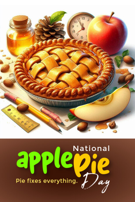 Pie Week Poster National apple pie day Template | PosterMyWall
