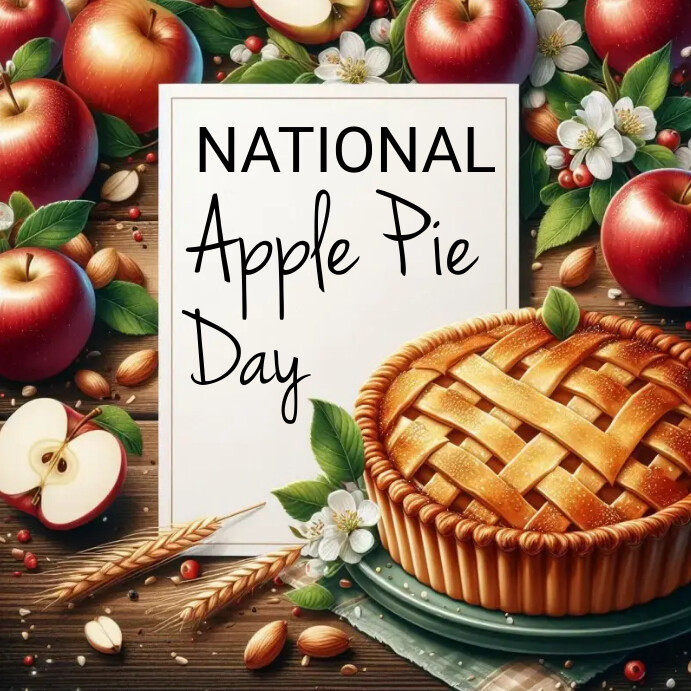 National Apple pie day remembrance template PosterMyWall