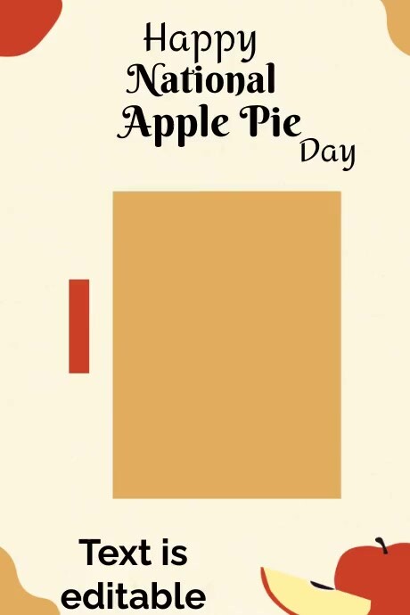 National Apple Pie Day template Plakat