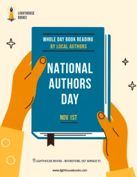 National authors celebration flyer template Iflaya (Incwadi ye-US)