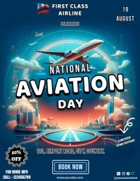 National Aviation Day Flyer (US Letter) template