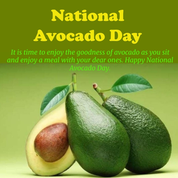 national avocado day Instagram-opslag template