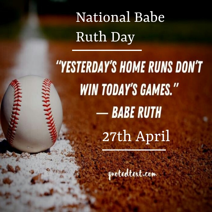 National babe ruth day Instagram post Template | PosterMyWall