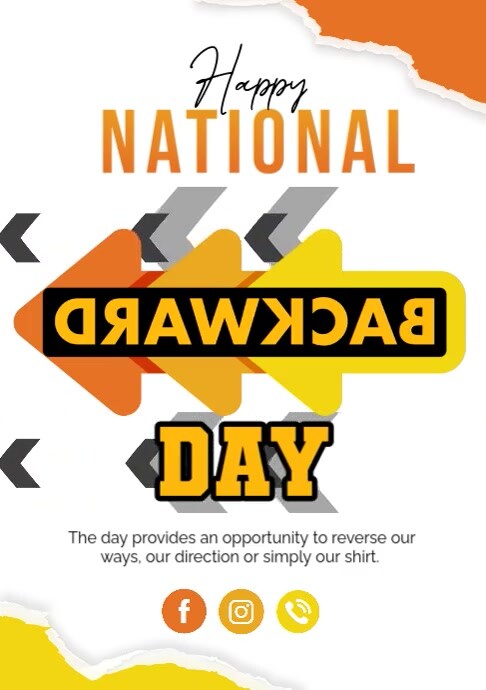 Copy of National Backward Day | PosterMyWall