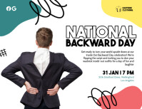 Backwards Day Daily Routine National Backward Day Poster Template | PosterMyWall