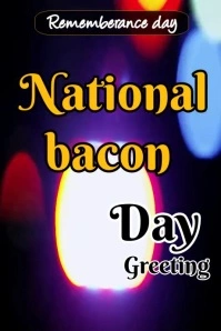 National bacon day poster template