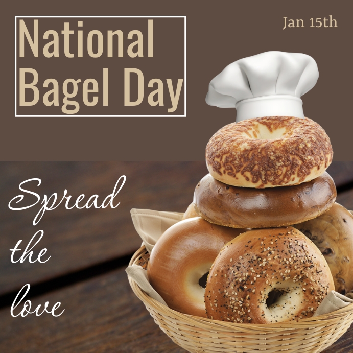 National bagel day, poster template