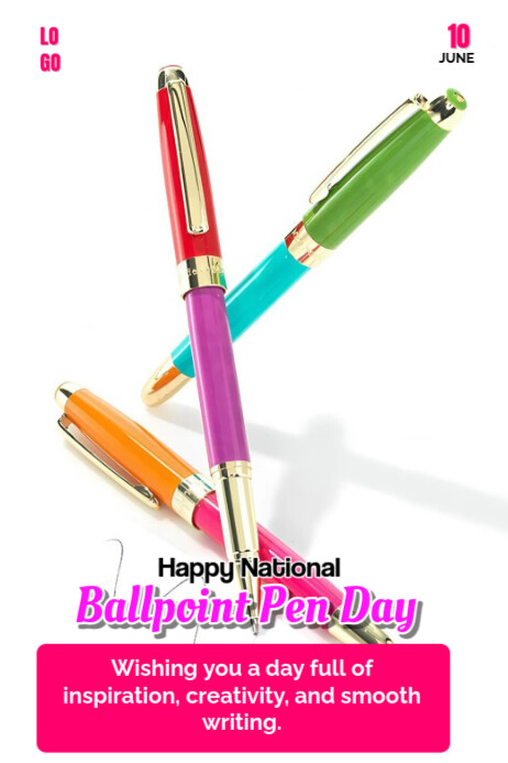 National Ballpoint Pen Day Template | PosterMyWall