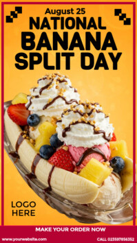 National Banana Split Day Ad Instagram Story template