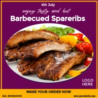 National Barbecued Spareribs Day Message Instagram template