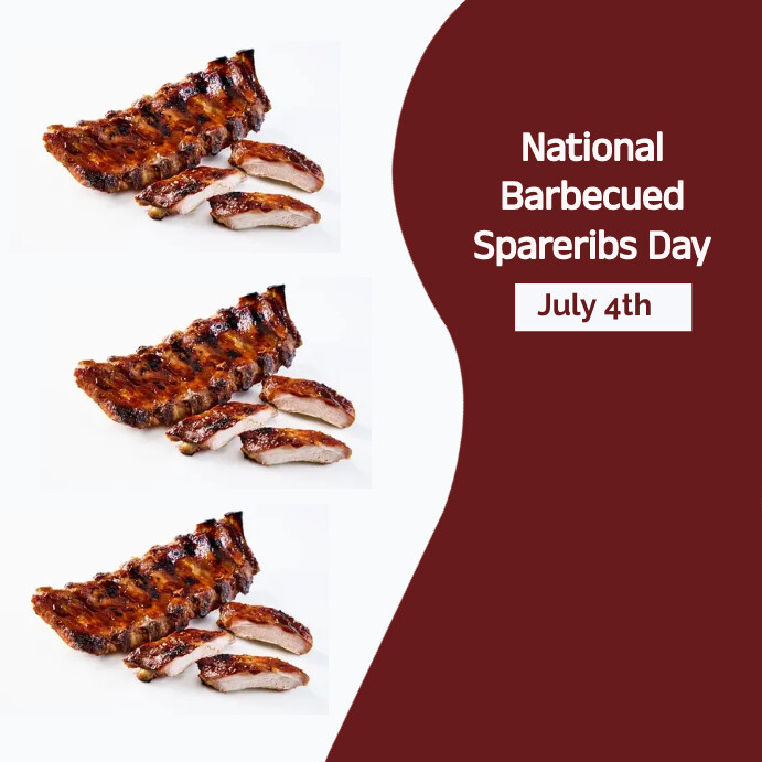 national barbecued spareribs day Template | PosterMyWall