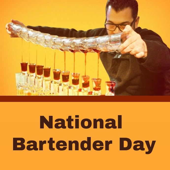 national bartender day Publicação no Instagram template