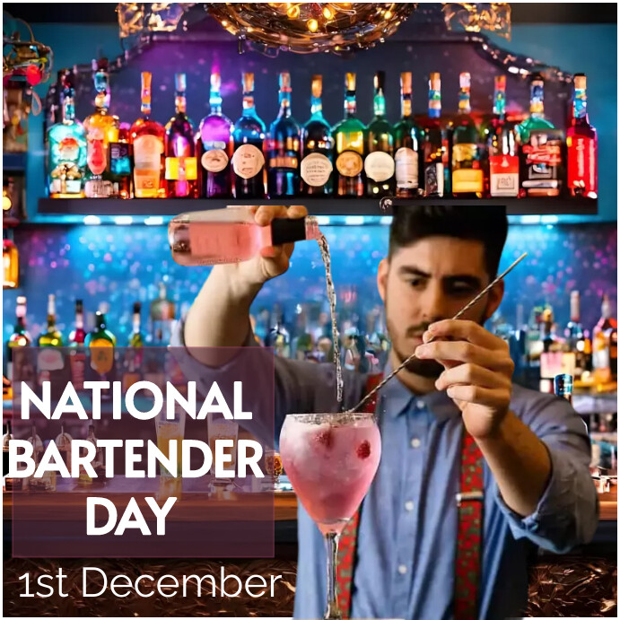 National Bartender Day Template PosterMyWall