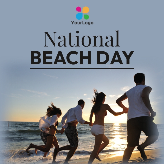 Beatch Day National beach day Template | PosterMyWall