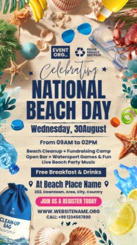 National Beach Day Story Template