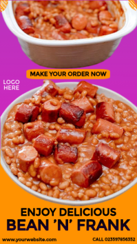 national bean’ n’ frank day design Instagram Story template