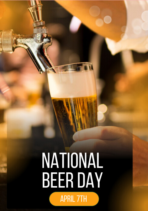 National Beer Day A4 template