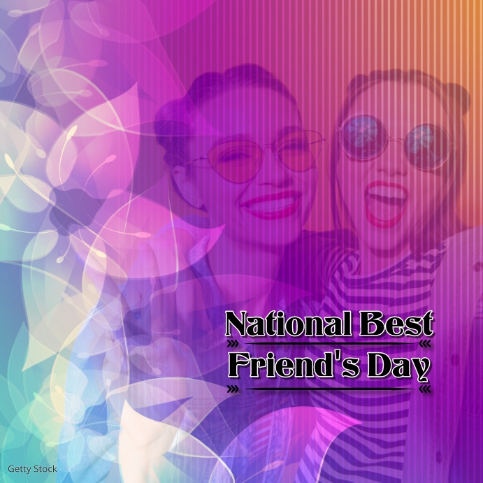 National best friend's day Publicação no Instagram template