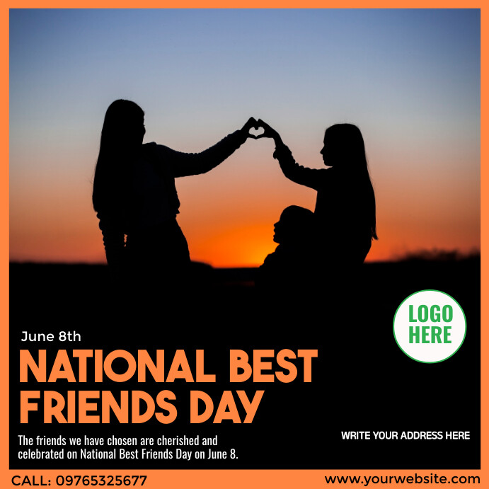 national best friends day Instagram Post template