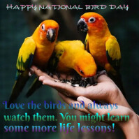 National Bird Day message flyer template | PosterMyWall