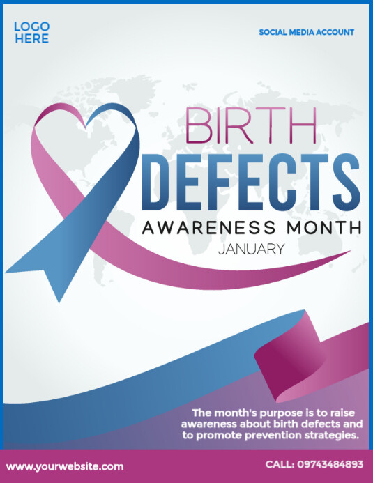 Defect Poster Copy of National Birth Defects Awareness Month Flyer | PosterMyWall