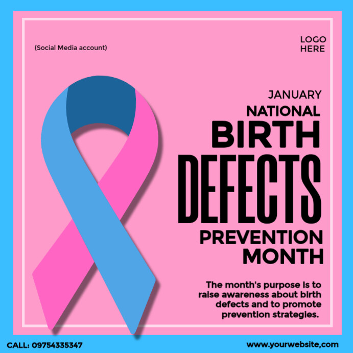 Defect Poster Copy of National Birth Defects Prevention Month Ad | PosterMyWall