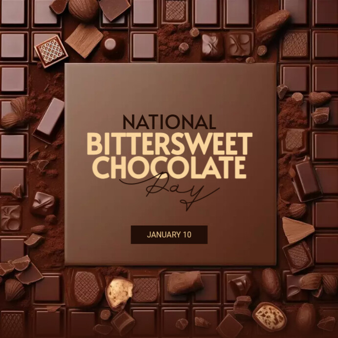 National Bittersweet chocolate Day post Template | PosterMyWall