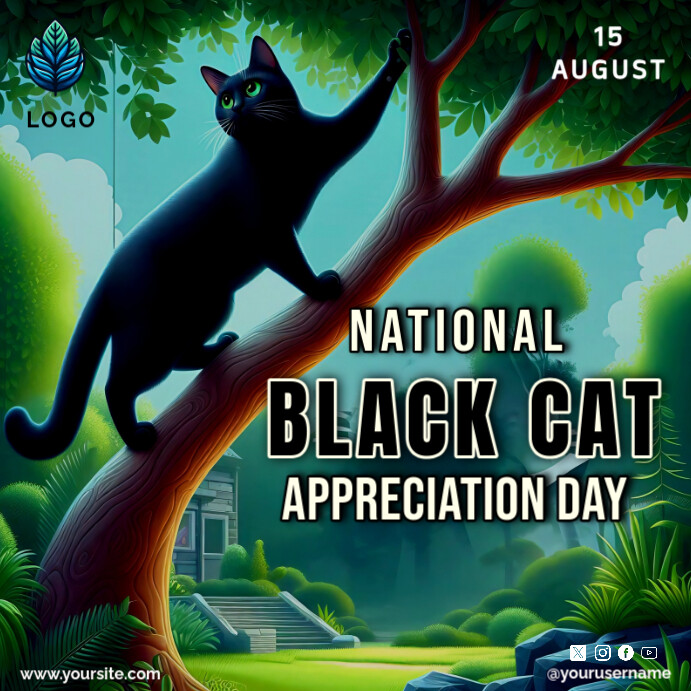 National Black Cat Appreciation Day Template | PosterMyWall
