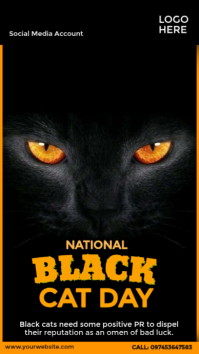 Negro National Black Cat Day Instagram Story Template