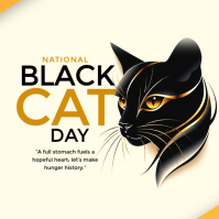 National black cat day Publicación de Instagram template