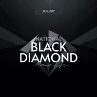 National Black Diamond Month Instagram Post Instagram-Beitrag template