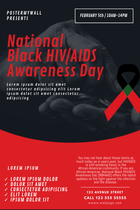 National Black HIV/AIDS Awareness Day Flyer T Template | PosterMyWall