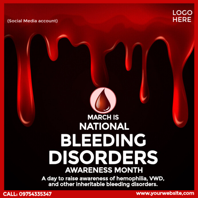 National Bleeding Disorders Awareness Month Template | PosterMyWall
