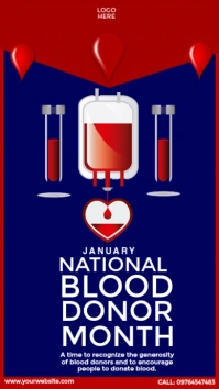 National Blood Donor Month Awareness Campaign Instagram Story template
