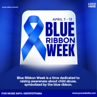 National Blue Ribbon Week Ad Instagram Post template