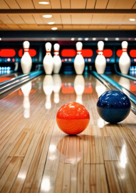 National Bowling Day Celebration - USA. 9th August. A4 template