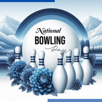 National Bowling Day Instagram-opslag template