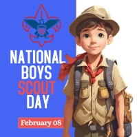 National boy's scout day Instagram Post template
