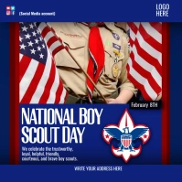 national boy scout day Pos Instagram template